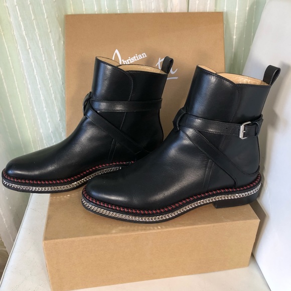 Authentic Louboutin black leather Chelsea boot size - Picture 2 of 16